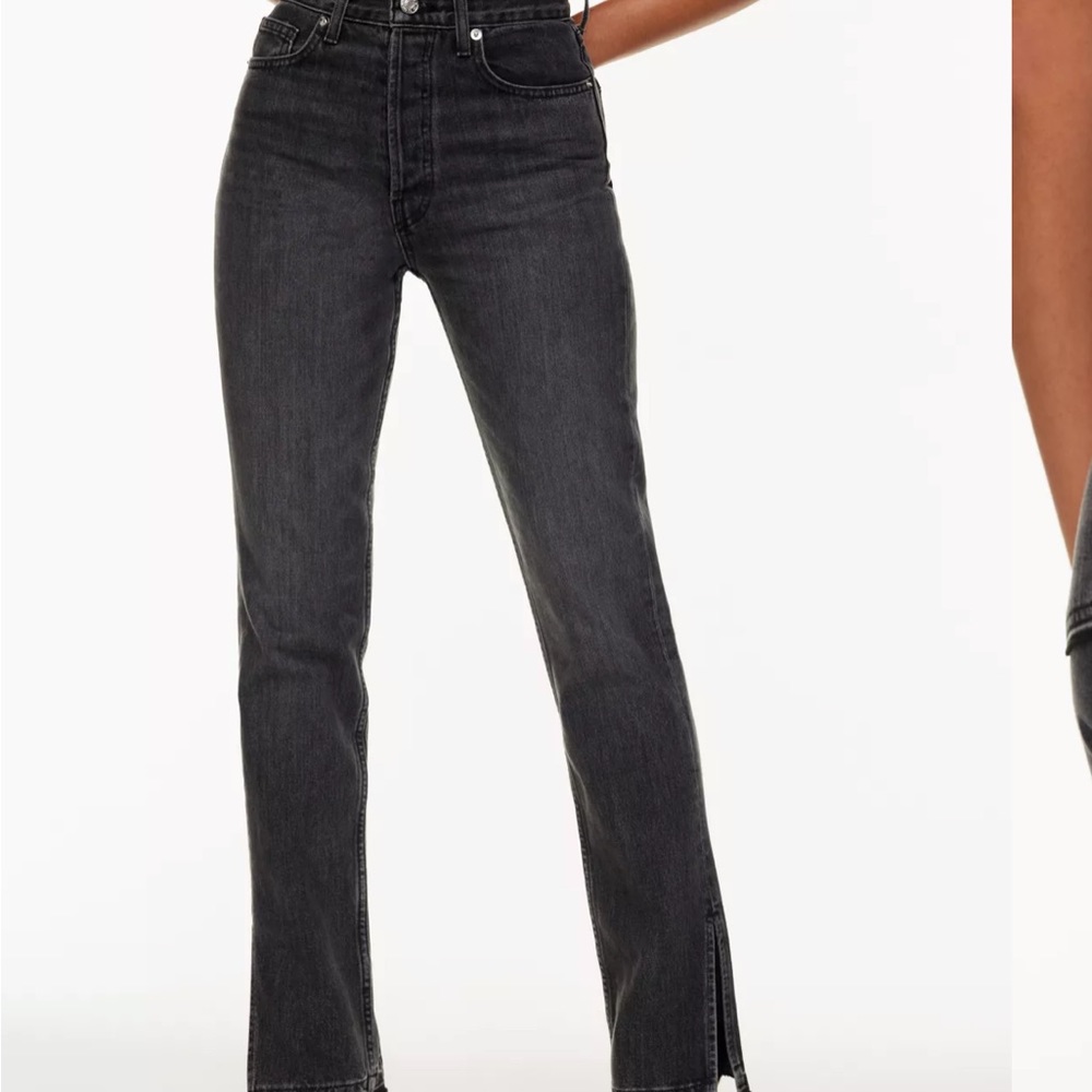 Selling 
EB Denim — Unraveled Two Jean ; High-rise split hem jeans size 26